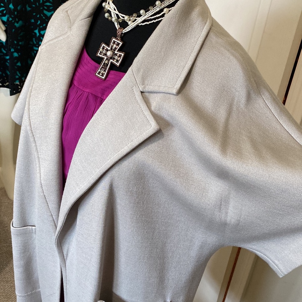 Soft Gray St. John Knit Jacket. - image 2